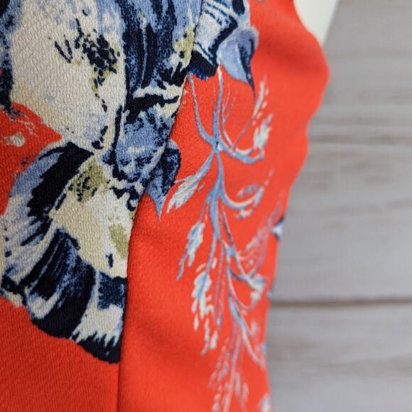 Le Lis Orange Floral Summer Sundress sz Small - Picture 3 of 7